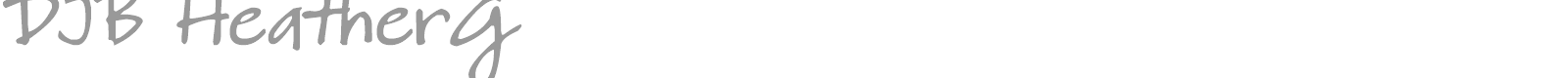 DJB HeatherG font preview